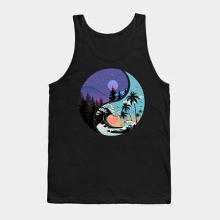 Balance and nature, winter and summer, Yin and Yang. Tank Top